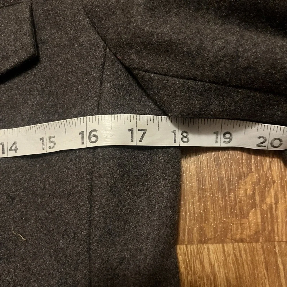 Vintage J. Crew Wool Jacket Men XS Smoke Grey Full‎ Zip Up Classic Pockets